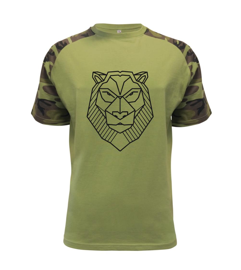 Geometrické zvieratá - Geometria - Lev - Raglan Military