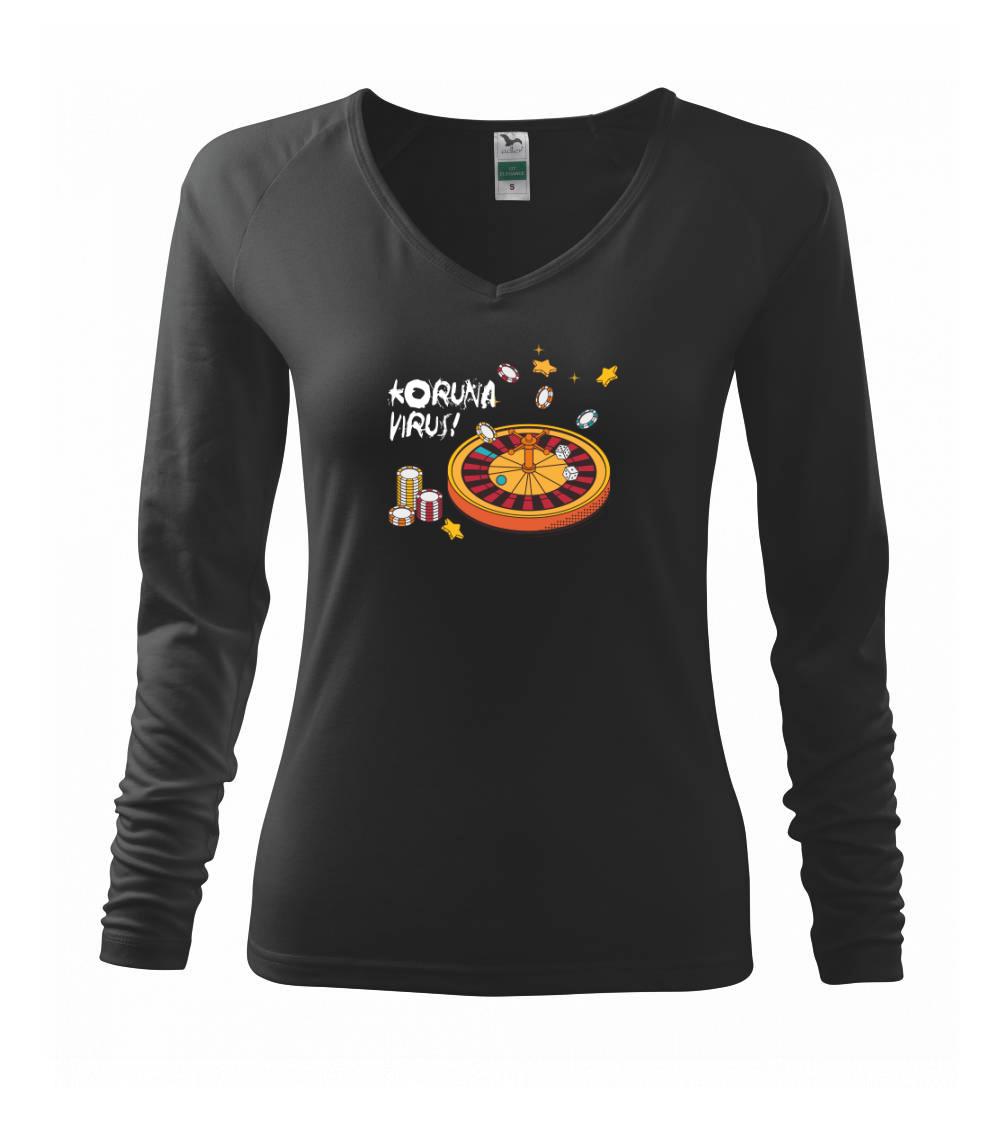 Koruna virus - ruleta - Tričko dámske Elegance