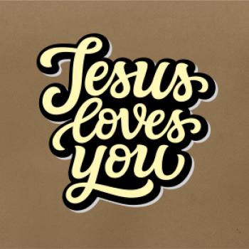 Jesus loves you - písané písmo