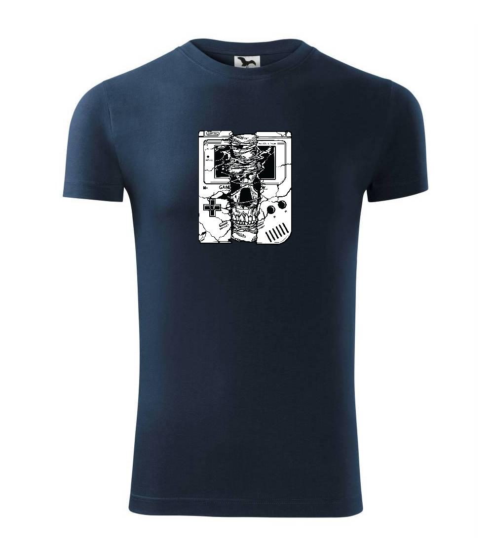 Tričká pre ajťákov - Gameboy Skull - Viper FIT - Pánske zúžené tričko