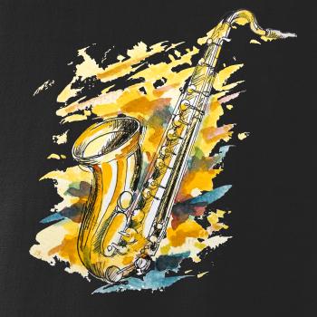 Saxofón maľovaný Saxofón maľovaný