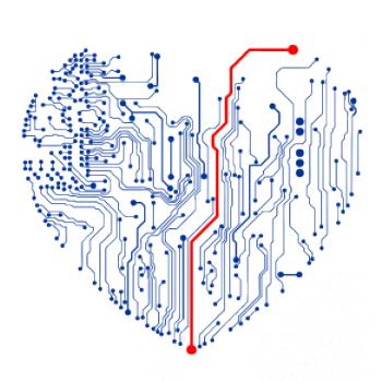 Tlačený spoj srdce