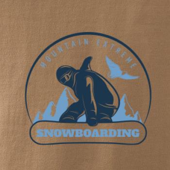 Mountain extreme snowboarding okrúhle