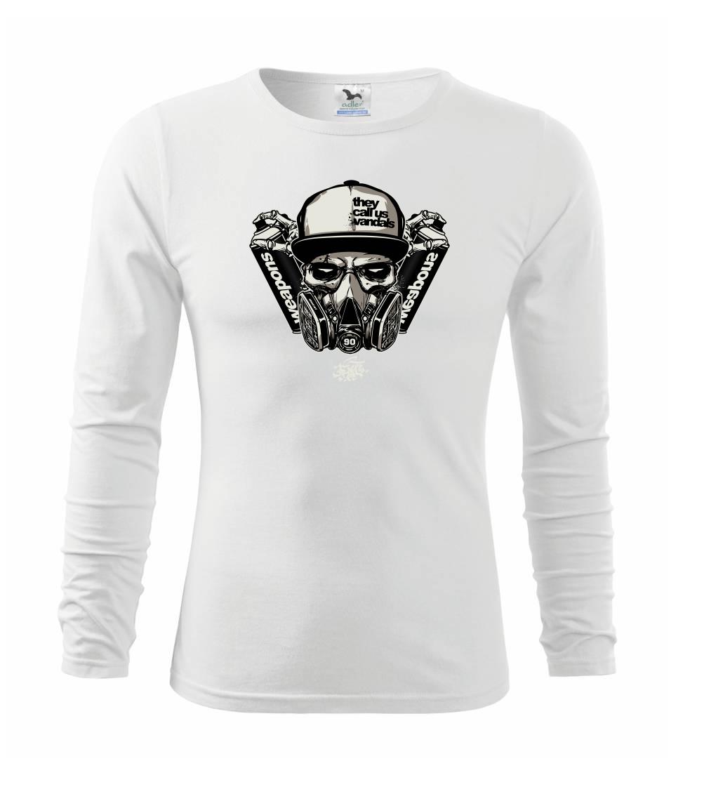 Grafické tričká - Graffiti lebka - Tričko detské Long Sleeve