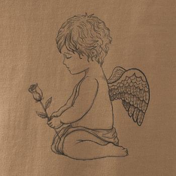 Anjel kresleny s ruží