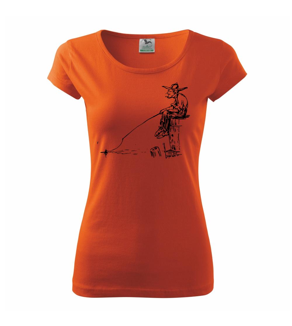 Kreslený rybár na pni Kreslený rybár na pni