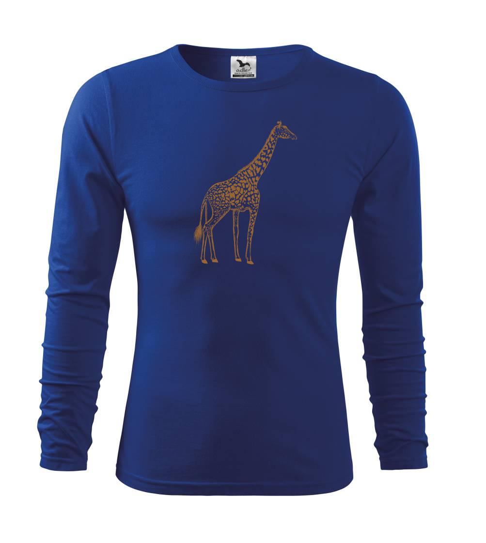 Tričká so zvieratami - Žirafa stojaca - Tričko detské Long Sleeve