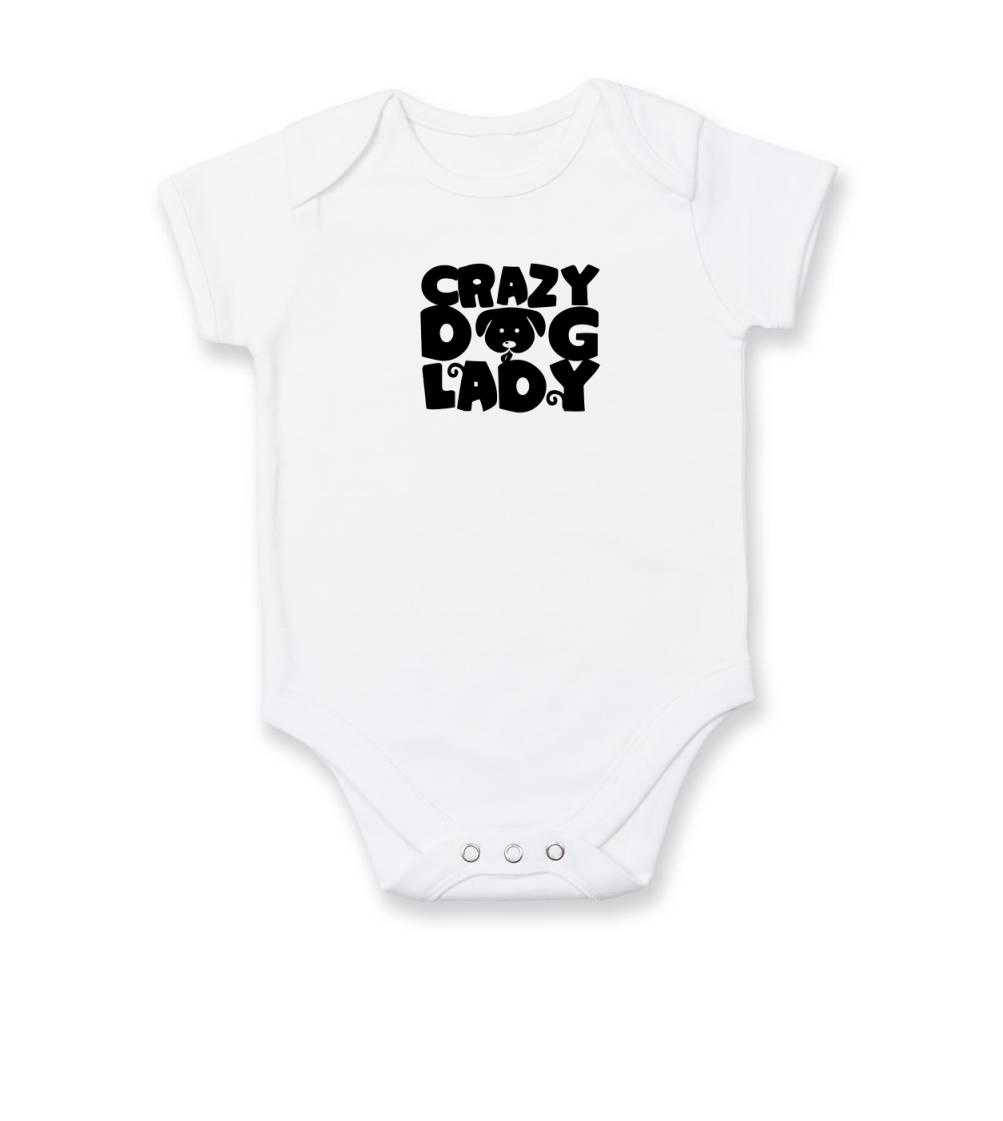 Ostatné psie plemená - Crazy dog lady - Body dojčenské s krátkym rukávom