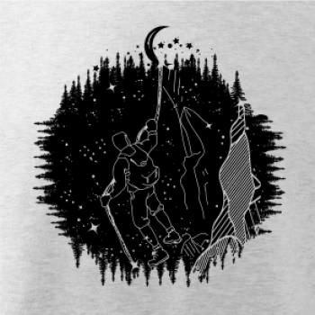 Turista v nočnej krajine