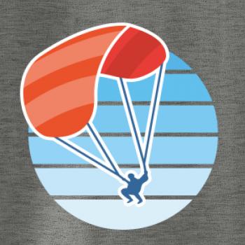 Paragliding oranžový v modrom koliesku