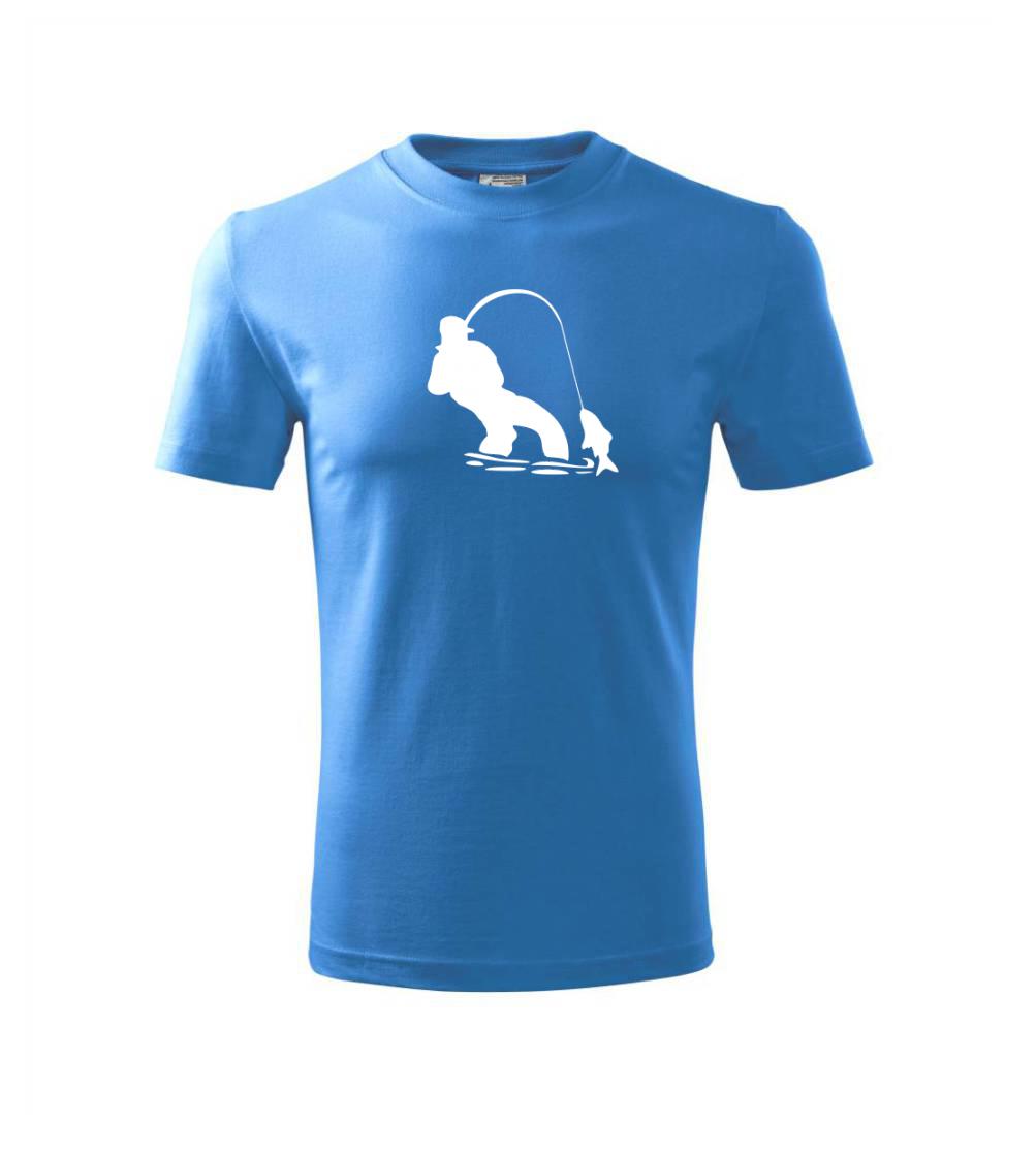 Rybár ťahajúce rybu Rybár ťahajúce rybu