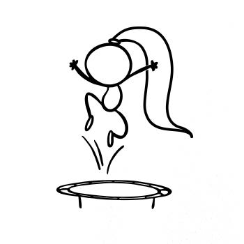 Skákajúci dievčatko Skákajúci dievčatko