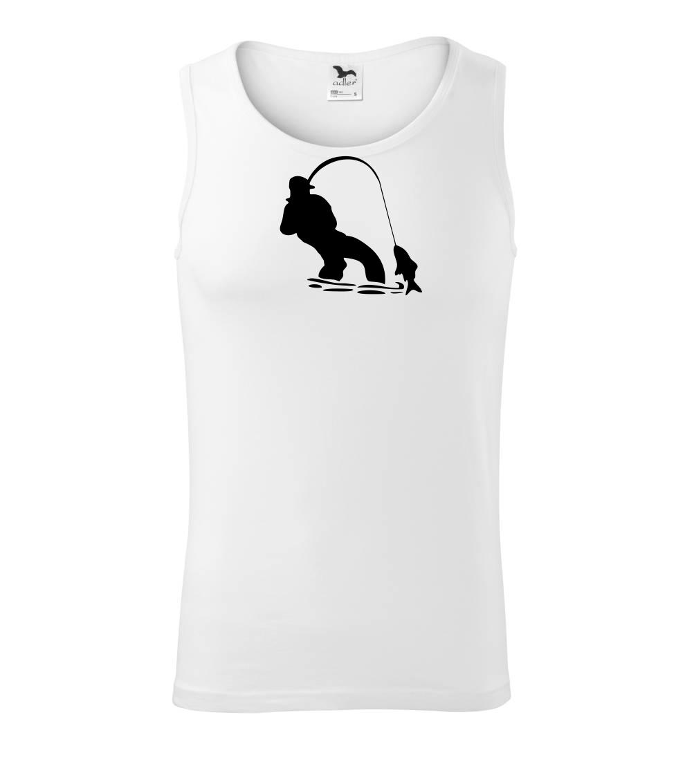 Rybár ťahajúce rybu Rybár ťahajúce rybu