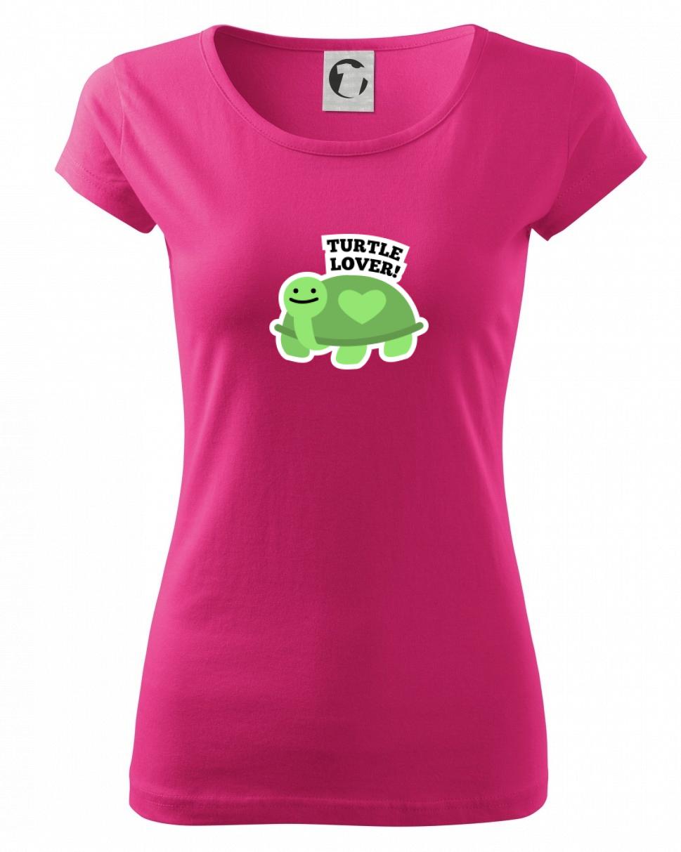 Tričká so zvieratami - Turtle lover - kreslený - Dámske tričko Pure