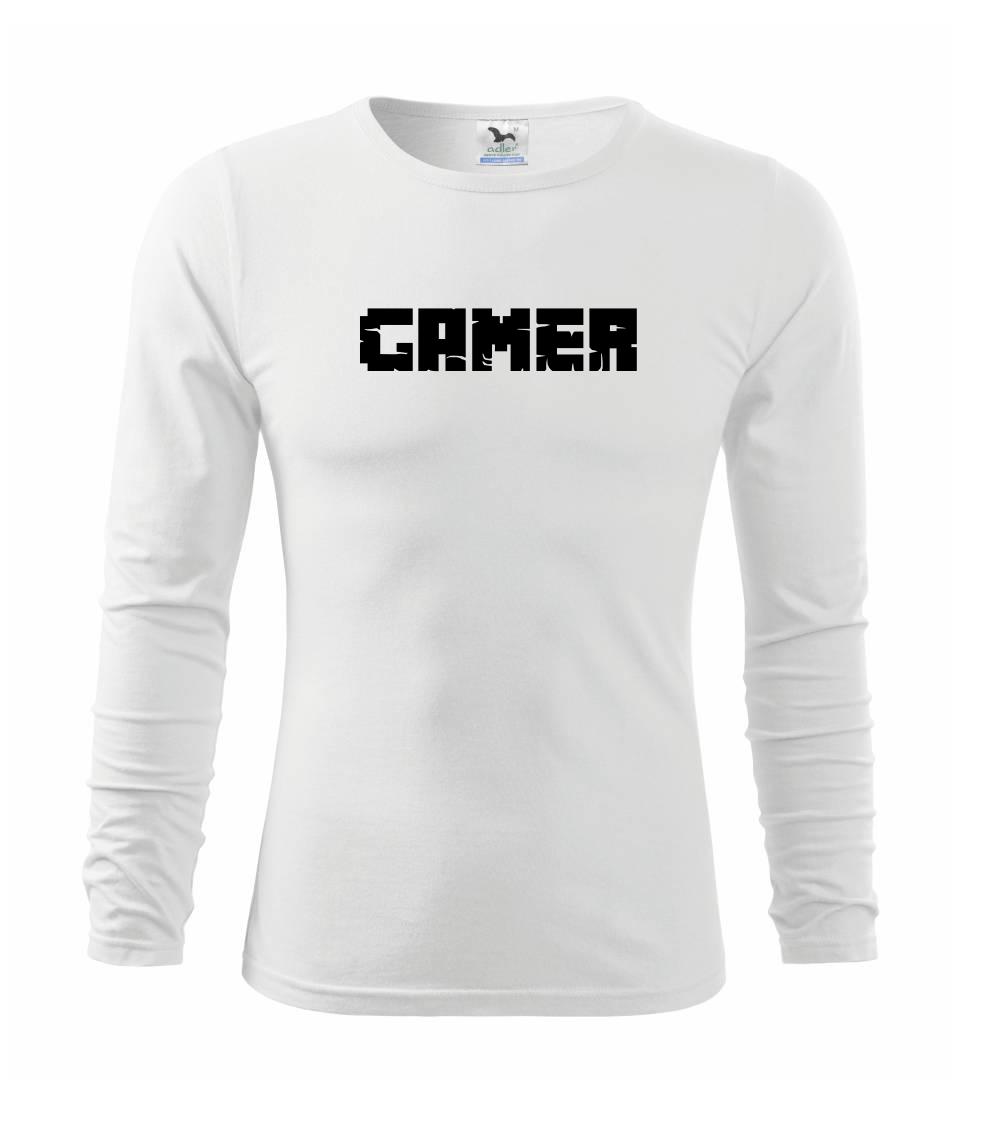 Tričká pre ajťákov - Gamer nápis - Tričko s dlhým rukávom FIT-T long sleeve