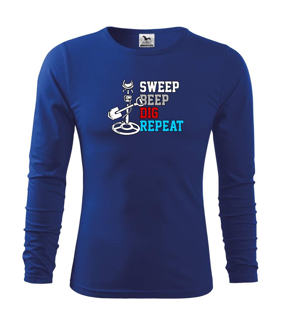 Sweep Beep Dig Repeat - Tričko detské Long Sleeve
