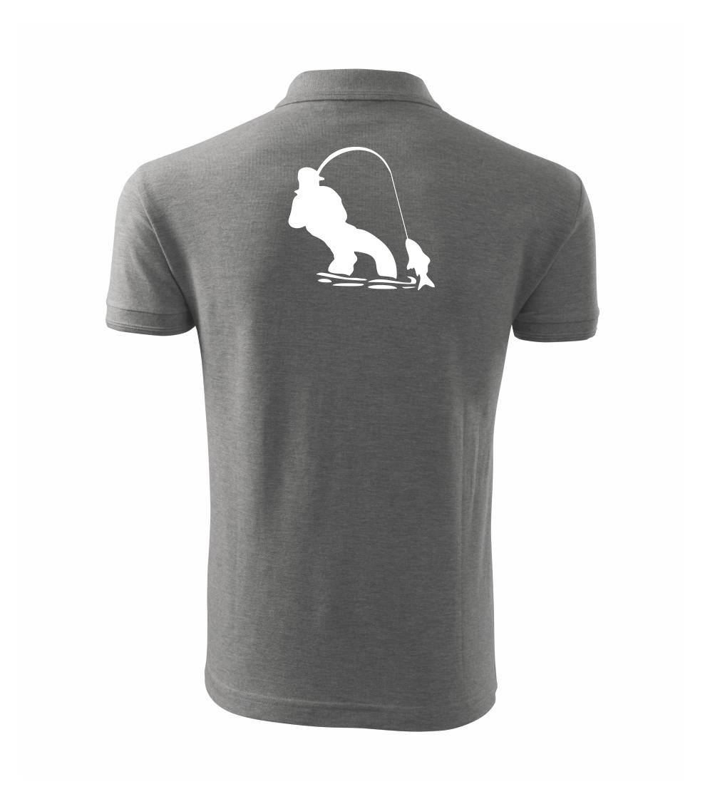 Rybár ťahajúce rybu Rybár ťahajúce rybu