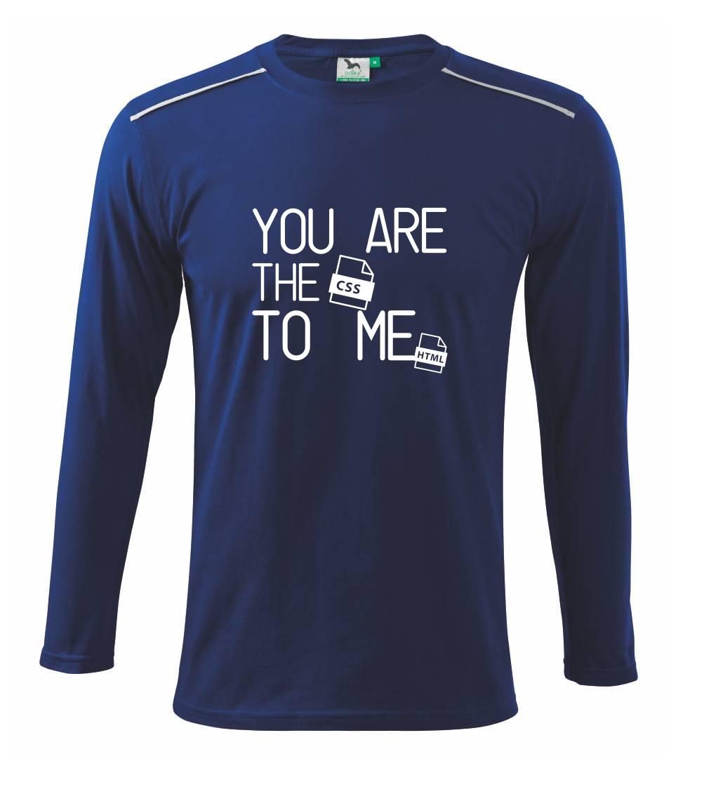 Tričká pre ajťákov - CSS to me HTML - Tričko s dlhým rukávom Long Sleeve