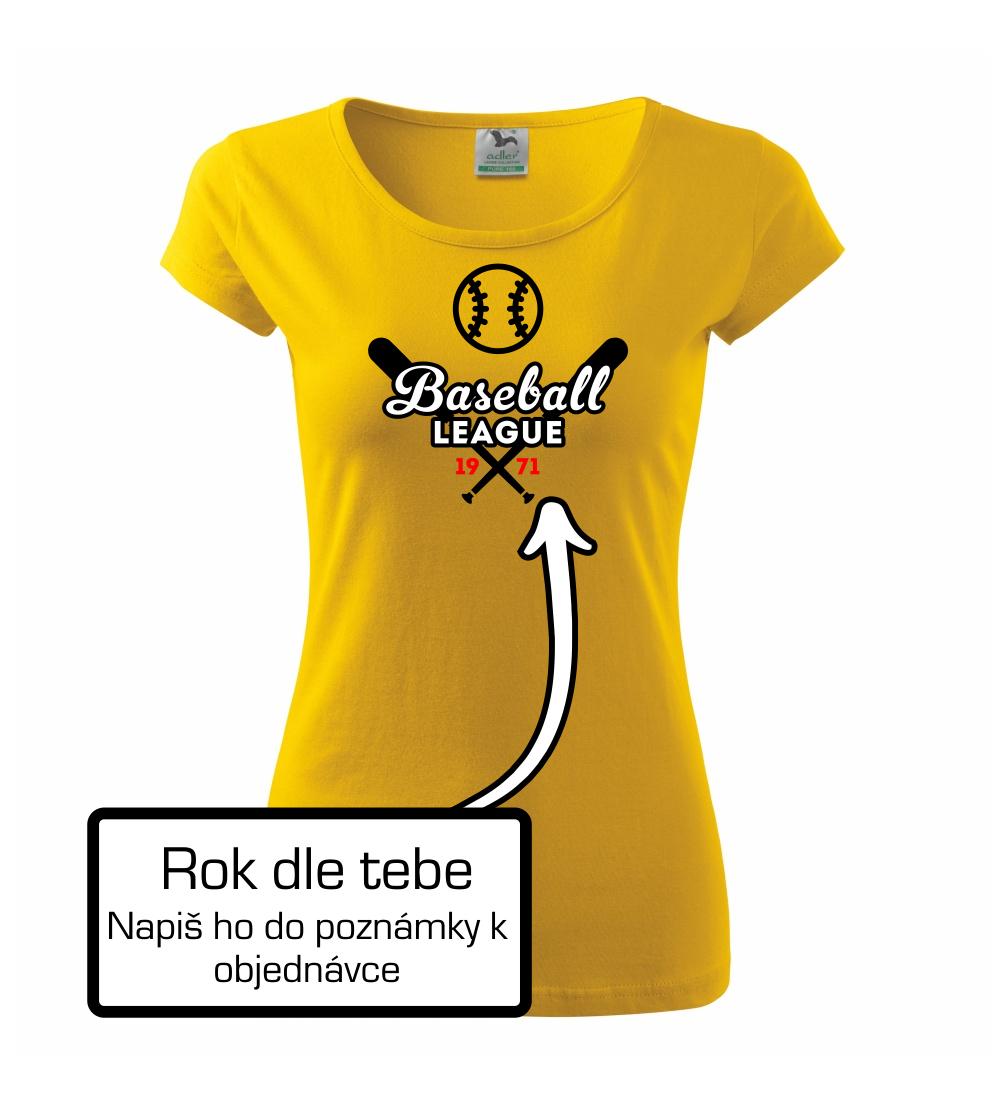 Tričká baseball - Baseball league vlastný ročník - Dámske tričko Pure