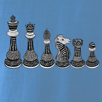 Šachové figúrky v rade - kreslené