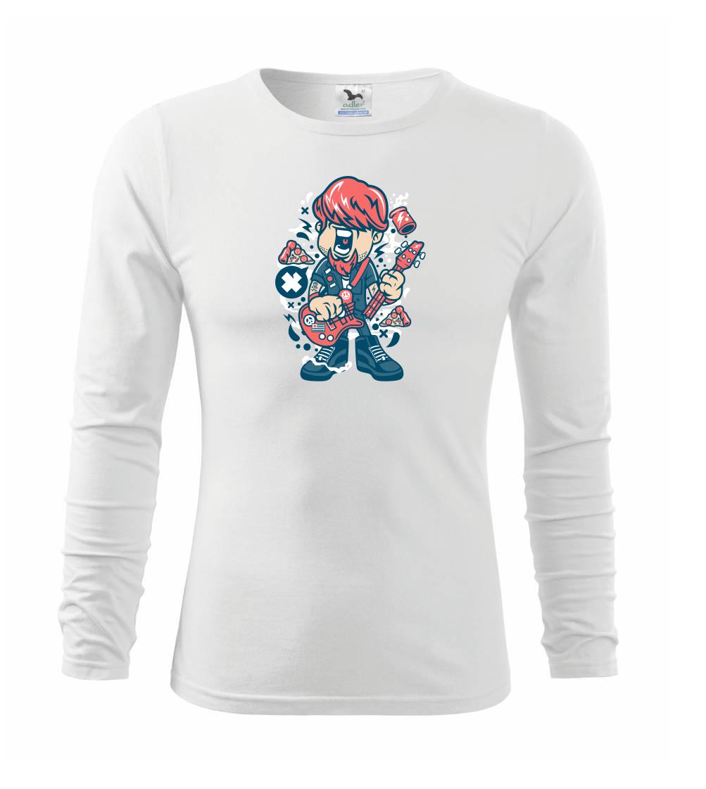 Hudobné tričká - Rozbíjač gitár - Tričko detské Long Sleeve