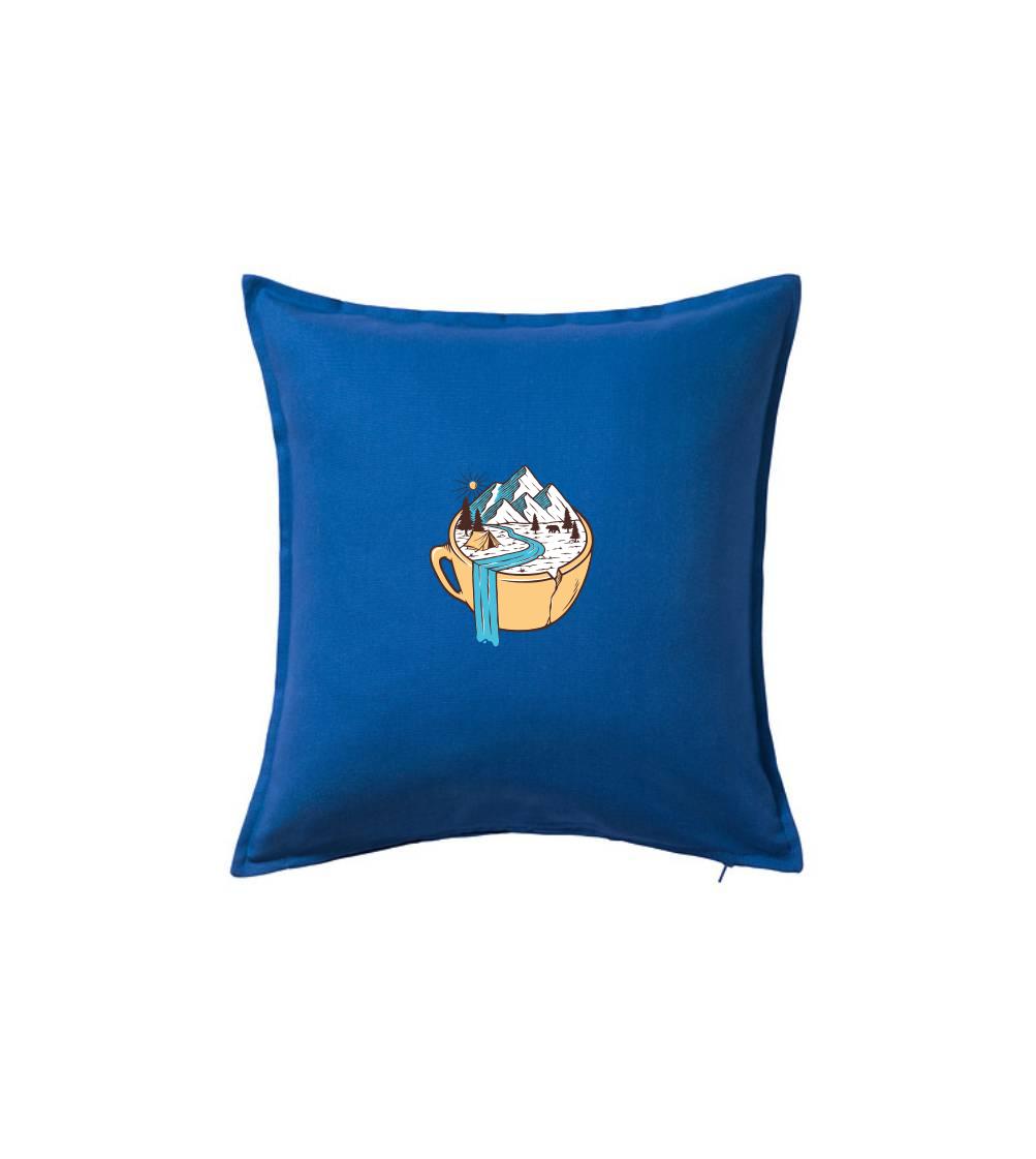 Trička na kempovanie - Hrnček plný výletovania - Vankúš 50x50