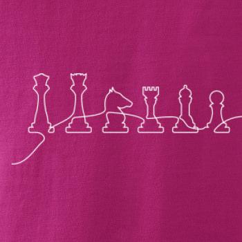 Šachové figúrky v rade - obrys