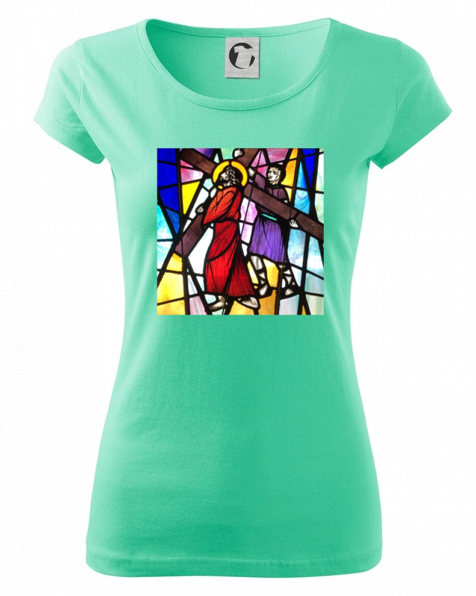 Vitráž - Ježiš a kríž Vitráž - Ježiš a kríž