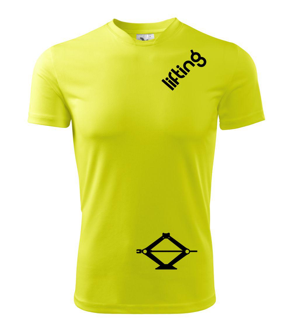 Posilňovani - Lifting nápis šikmo - Detské tričko športové