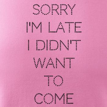 Sorry I am late i didn't want to come