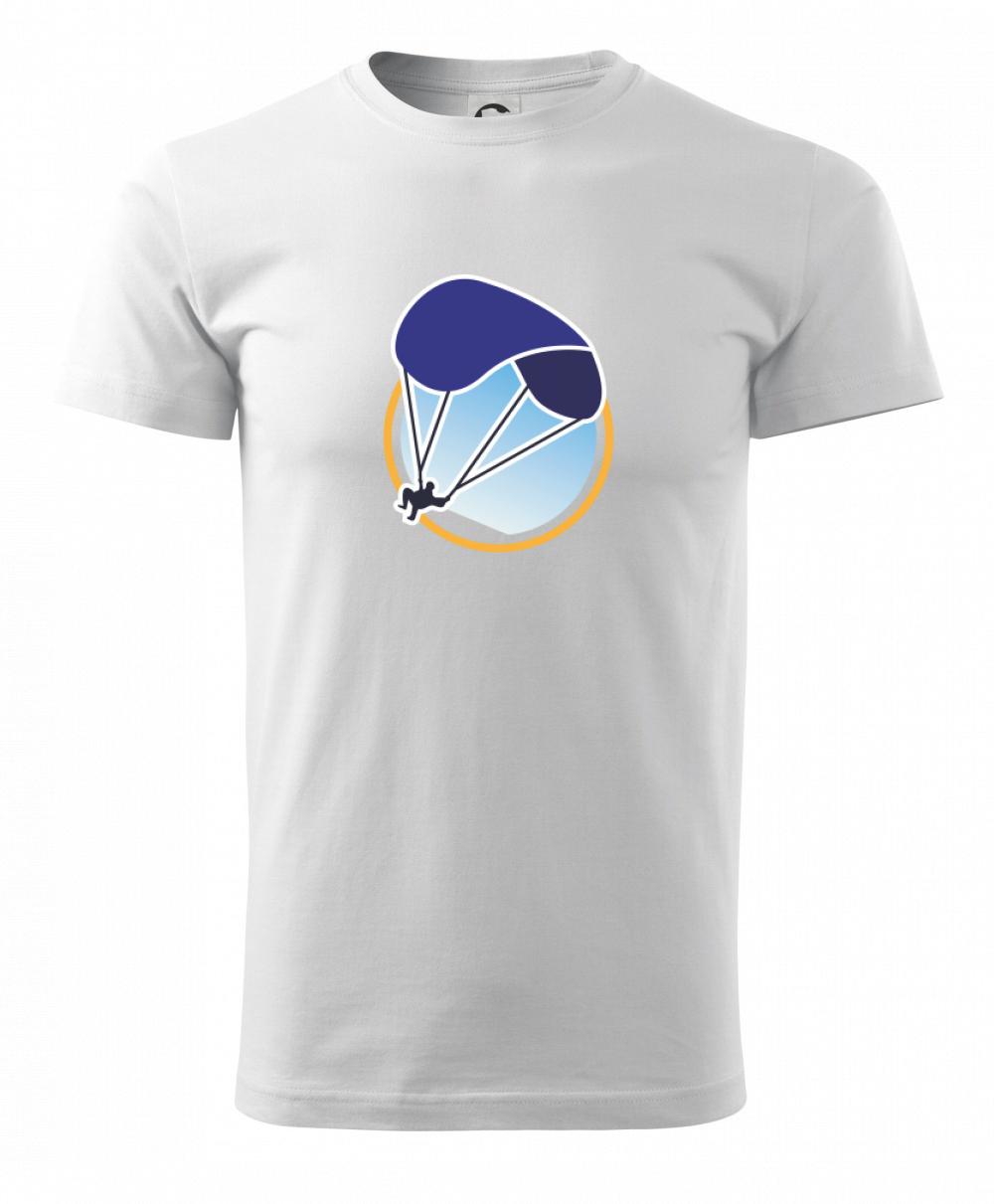 Paragliding modrý padák v kruhu Paragliding modrý padák v kruhu