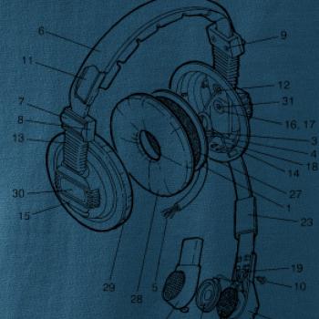 Nákres slúchadlo pre pilota