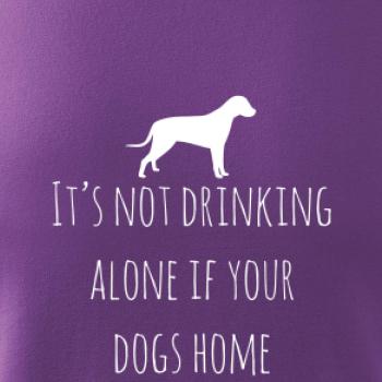 It’s not drinking alone if your dogs home