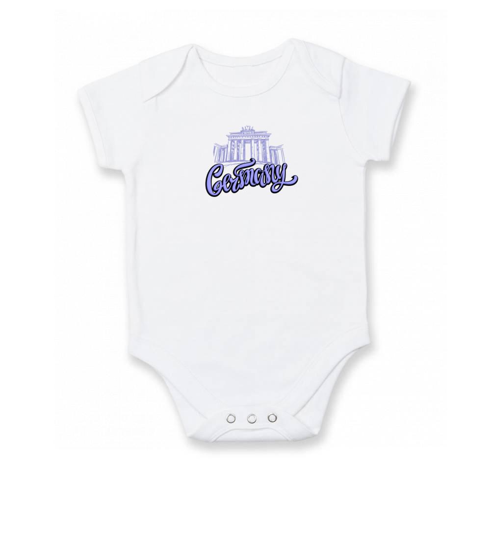 Tričká Nemecko - Germany Lettering - Body dojčenské s krátkym rukávom