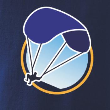 Paragliding modrý padák v kruhu