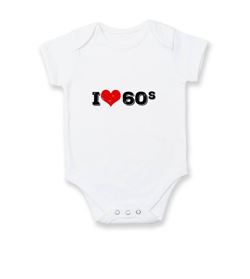 Trička s ročníkom 1960 - I love 60s - Body dojčenské s krátkym rukávom