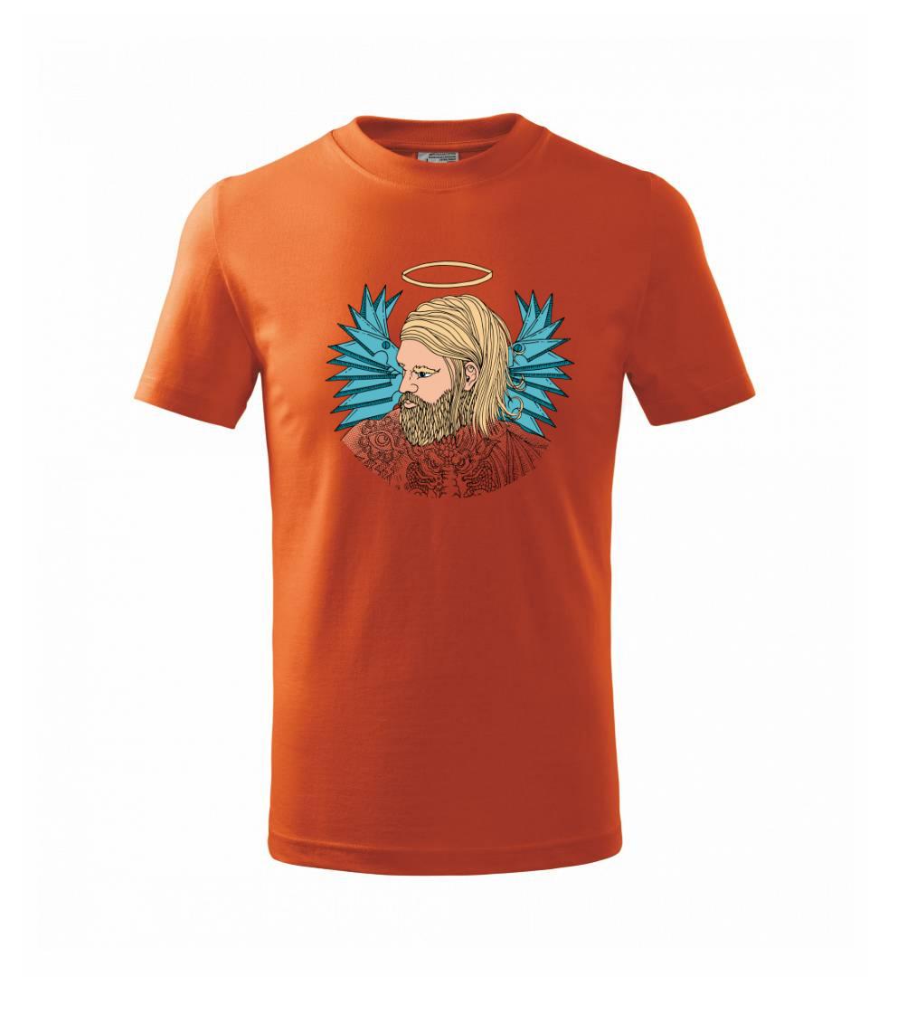 Grafické tričká - Anjel maľovaný - muž (Pecka design) - Tričko detské bavlnené