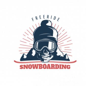 Freeride snowboarding lebka
