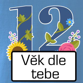 Kvetinové číslo kreslené - vlastný vek