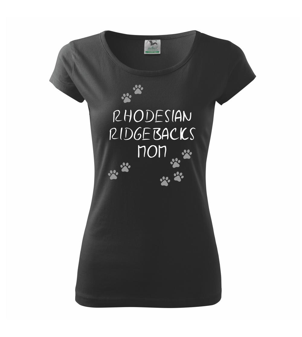 Ostatné psie plemená - Rhodesian Ridgebacks mom (Rhodészký ridgeback)  (Reflexné labky) - Dámske tričko Pure