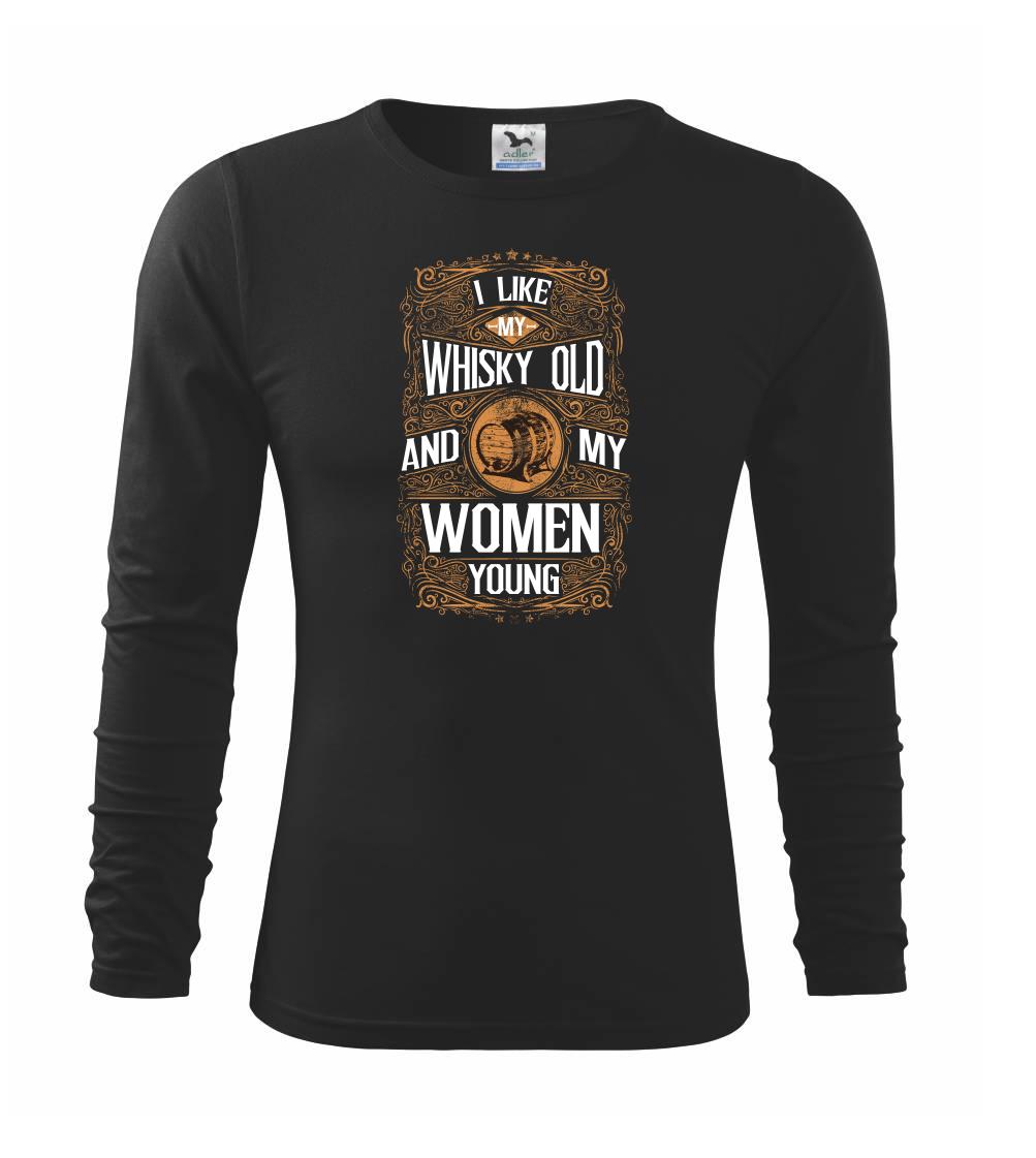 Vtipná tričká s motívmi pitie - ostatné - I like my Whisky Old - Tričko detské Long Sleeve