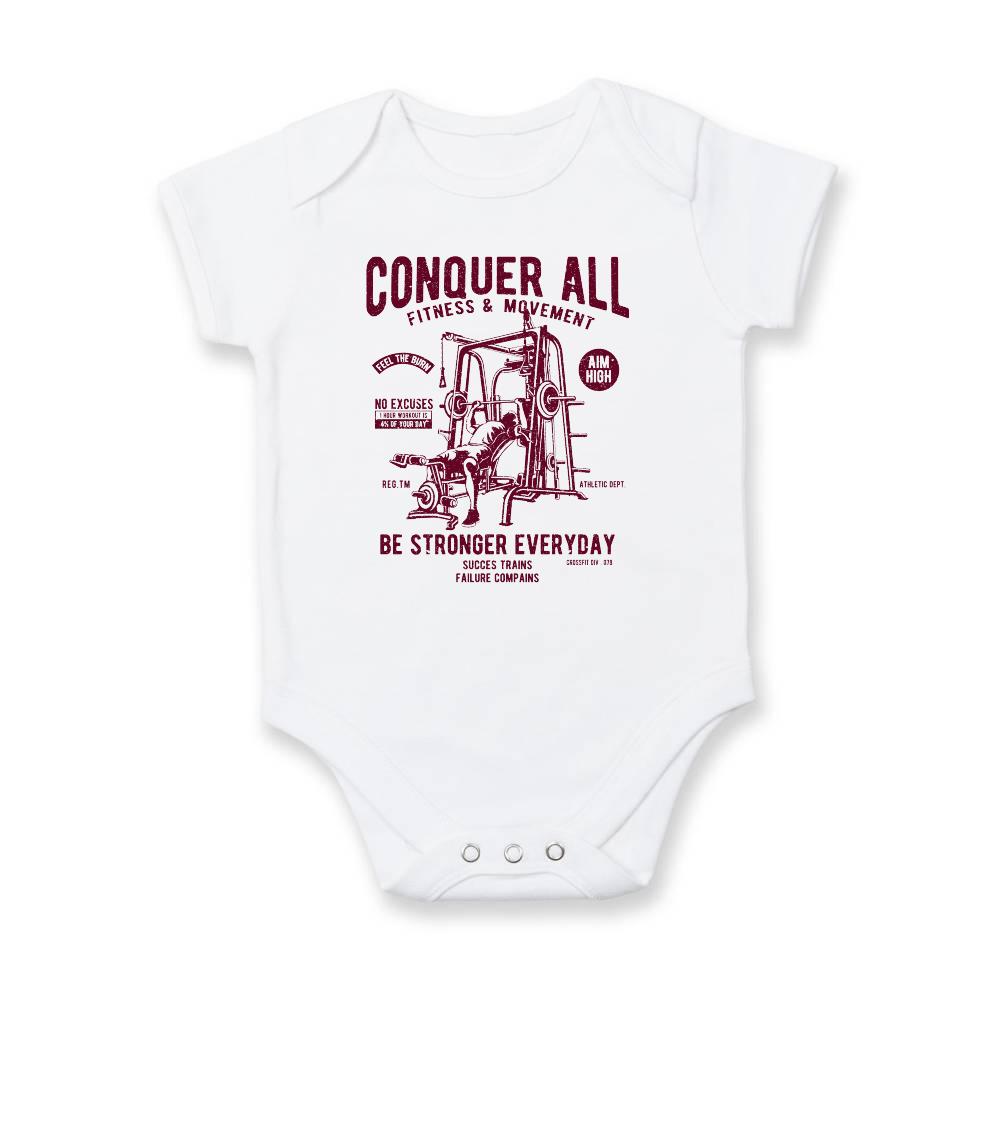 Posilňovani - Conquer All - Body dojčenské s krátkym rukávom