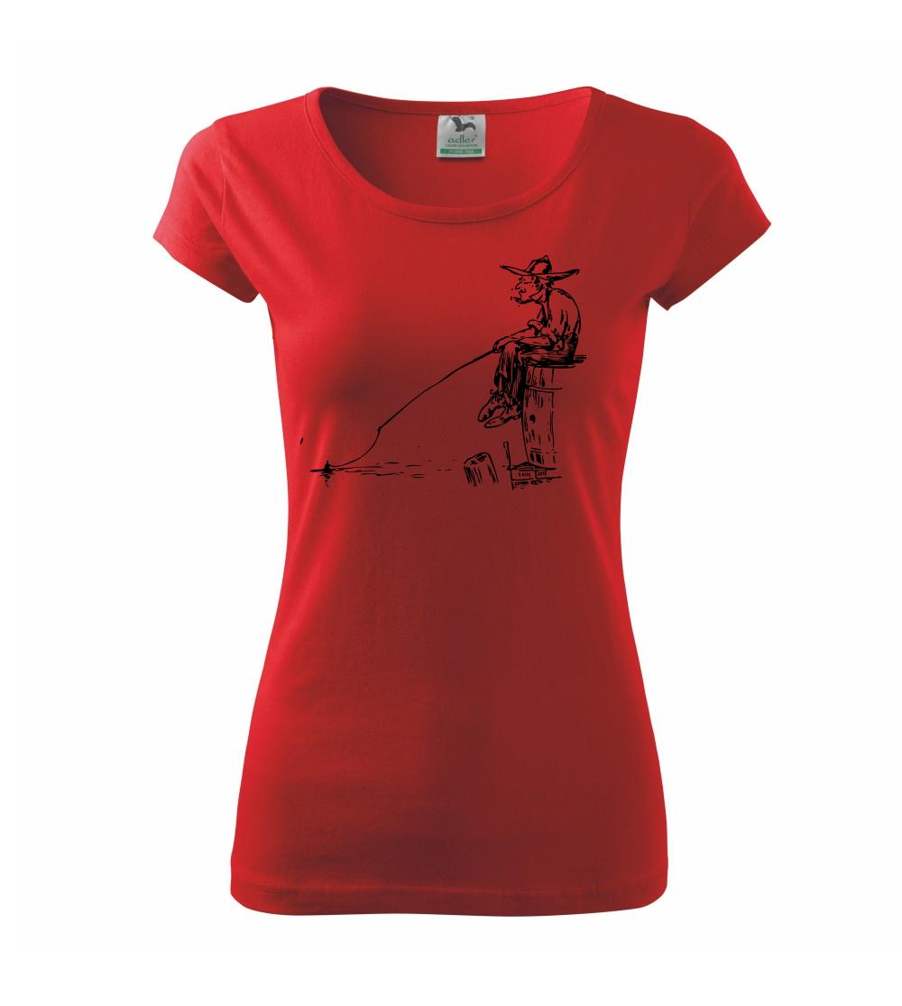 Kreslený rybár na pni Kreslený rybár na pni