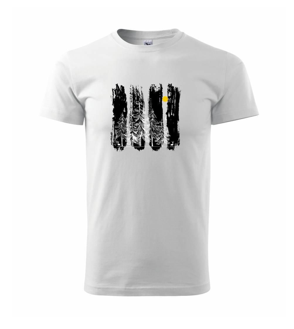 Tričká so zvieratami - Srnky v lese - Tričko extra veľké  (5-8XL)