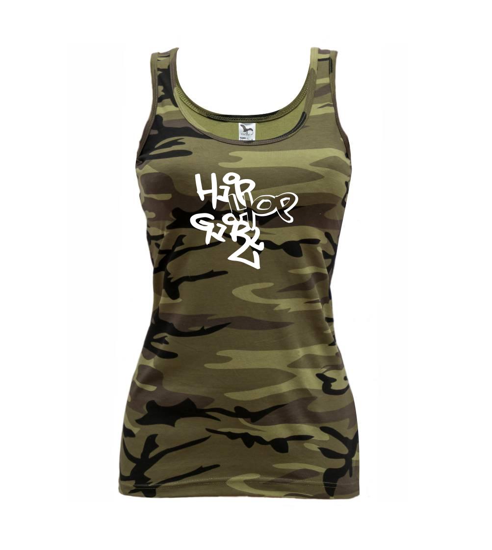 Hudobné tričká - Hip hop girl - Maskáčové tielko