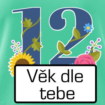 Kvetinové číslo kreslené - vlastný vek