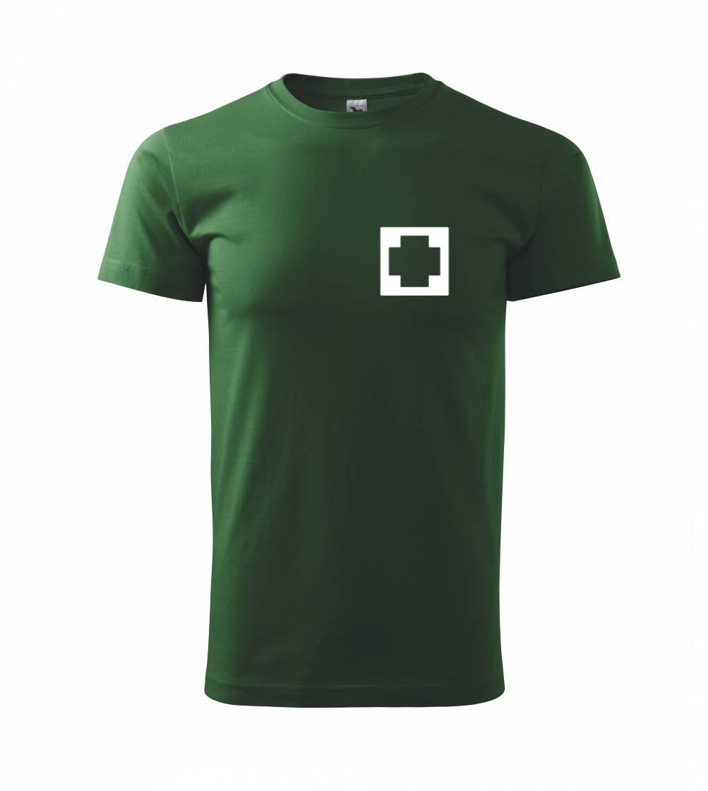 Tričká a mikiny pre záchranárov a lekárov - Kvalitné oblečenie pre zdravotníkov - Hranatý kríž - Rescue - Tričko extra veľké  (5-8XL)