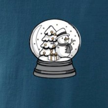 Snehová guľa so snehuliakom