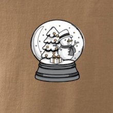 Snehová guľa so snehuliakom