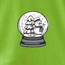 Snehová guľa so snehuliakom